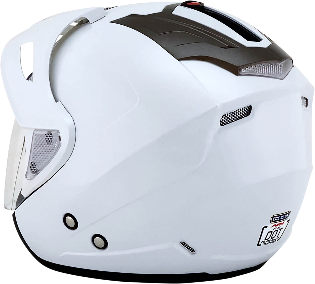 Bill's Exhausts AFX FX-50 helmet in pearl white, 2XL size, showcasing a sleek motorcycle helmet design and glossy finish.