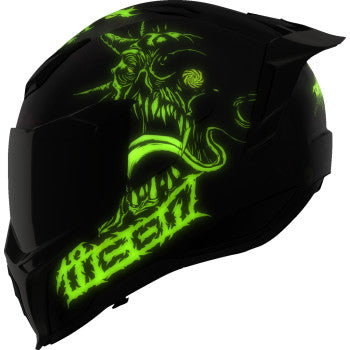 ICON Ultraflite Misanthrope helmet in black with MIPS® technology, size XL, view of sleek helmet shell and ventilation vents