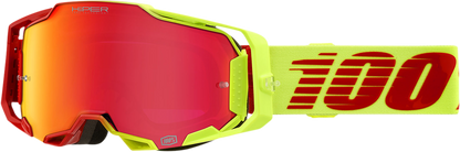 100% Armega Goggles - Solaris - HiPER Red Mirror 50003-00003 - Howling Moto