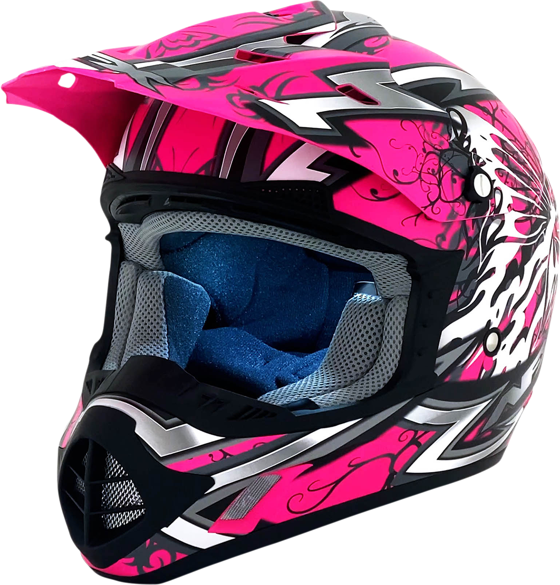 Matte hot pink AFX FX-17 butterfly helmet in XL size, featuring a sleek design with aerodynamic vents and a secure chin strap.