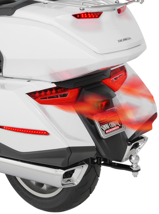 Bill's Exhausts SHOW CHROME Brake Light Modulator for Honda GL1800 motorcycle engine, featuring chrome finish and electronic modulation