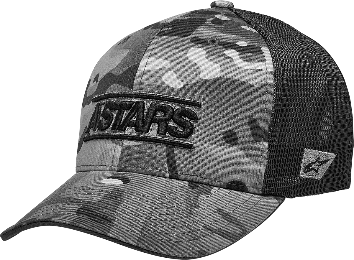 Black Alpinstars Proximity Hat in Large/XL size, featuring a casual design with brand logo, perfect for outdoor and everyday wear
