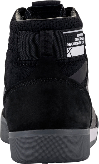 Alpinestars Primer shoes in black and gray, US size 10, featuring sporty design and supportive construction.