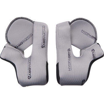 Gray ICON Domain™ Cheek Pads for helmets, small size, shown fitted inside helmet, designed for comfort and fit.