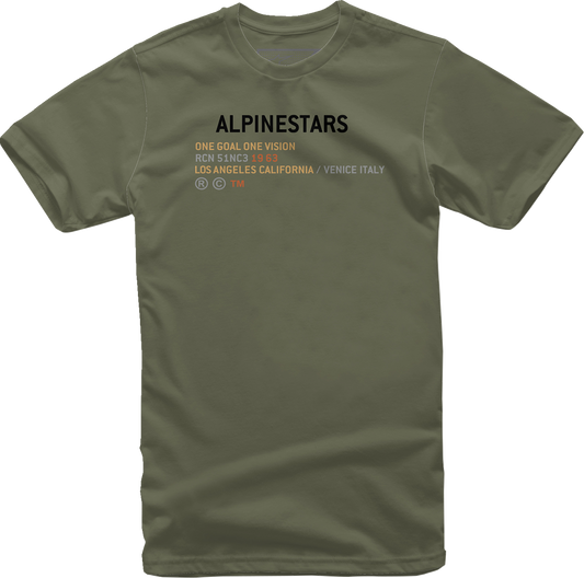 Alpinestars Quest Military T-Shirt in 2XL, featuring camouflage pattern and branding, casual fit, front view.
