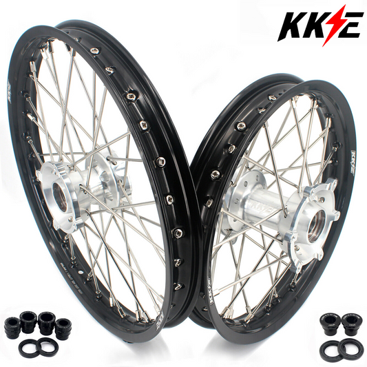 KKE 19"*1.6 & 16"*1.85 Kid's Big Wheels Rims Set Fit KTM SX 85 2021-2024 Silver Hub - Howling Moto