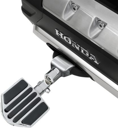 Bill's Exhausts SHOW CHROME Mini Highway Board for GL1800 engine, chrome finish with detailed design, motorcycle engine accessory.