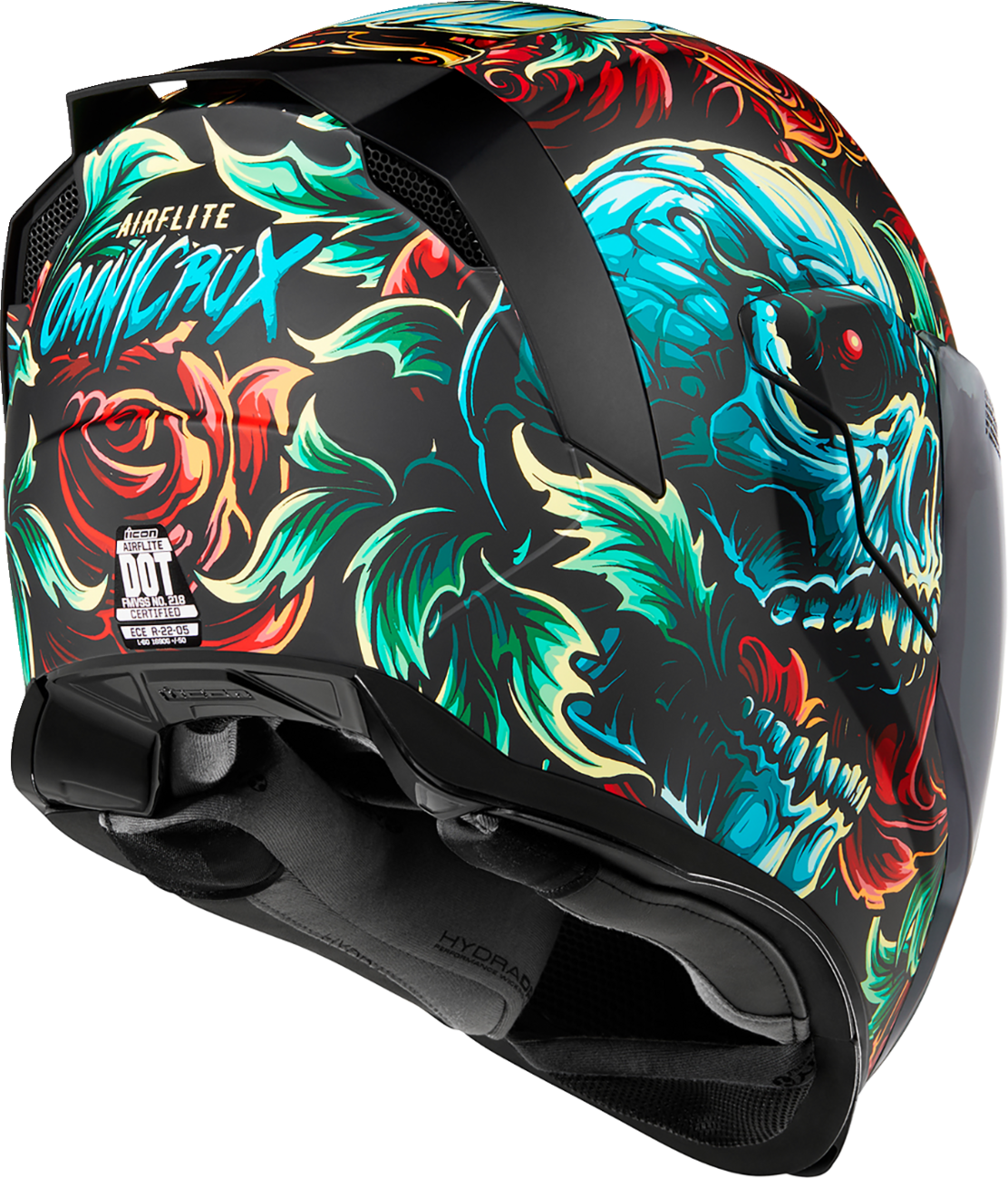 Black ICON Airflite™ helmet with MIPS® technology and Omnicrux design, shown in XS size with aerodynamic shape.