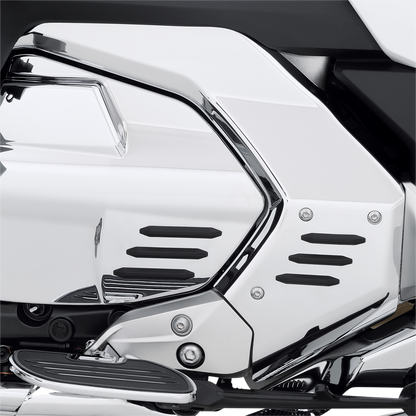 Bill's Exhausts Show Chrome Frame Cover for engine, shiny chrome finish, designed for model 52-962, enhances engine appearance.