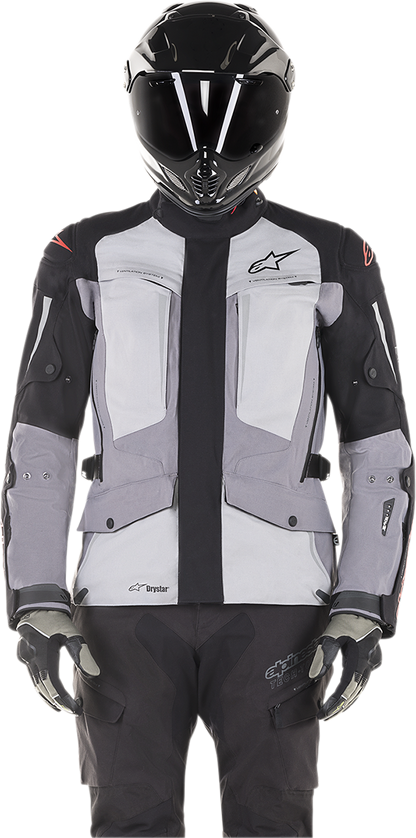 Alpinestars Yaguara Drystar® motorcycle jacket in black and gray, 3XL size, featuring protective design and durable fabric.