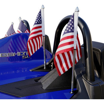 SHOW CHROME Flag Pole - Chrome - Slingshot 44-106 - Howling Moto