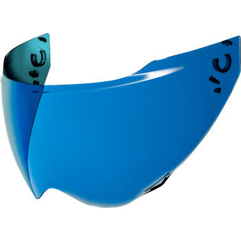 Bill's Exhausts ICON Domain™ Shield Boatdrink Blue shield with sleek design and blue color, designed for boat protection.