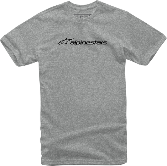 Alpinestars Linear T-Shirt in Heather Gray and Black, 2XL, featuring a casual fit and graphic design on the front.