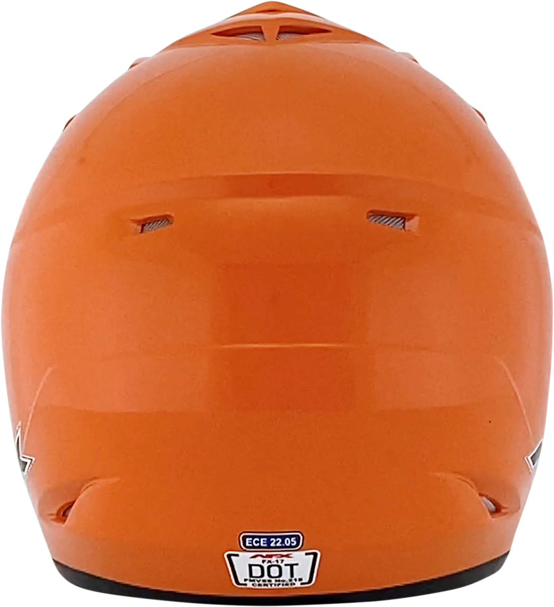 Orange AFX FX-17 helmet in medium size with sleek design, featuring adjustable straps and ventilation for motorcycle riding.