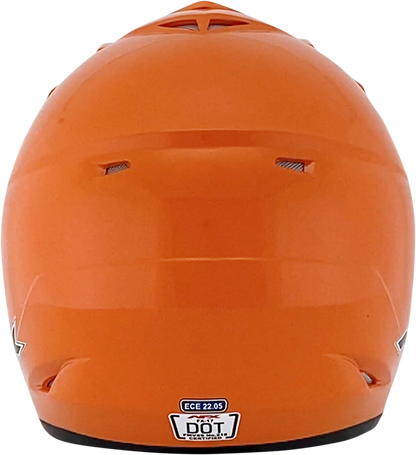 Orange AFX FX-17 helmet in medium size with sleek design, featuring adjustable straps and ventilation for motorcycle riding.