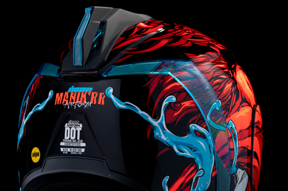 Red ICON Airform™ helmet for men with MIPS® safety technology, medium size, featuring a sleek design and adjustable straps.