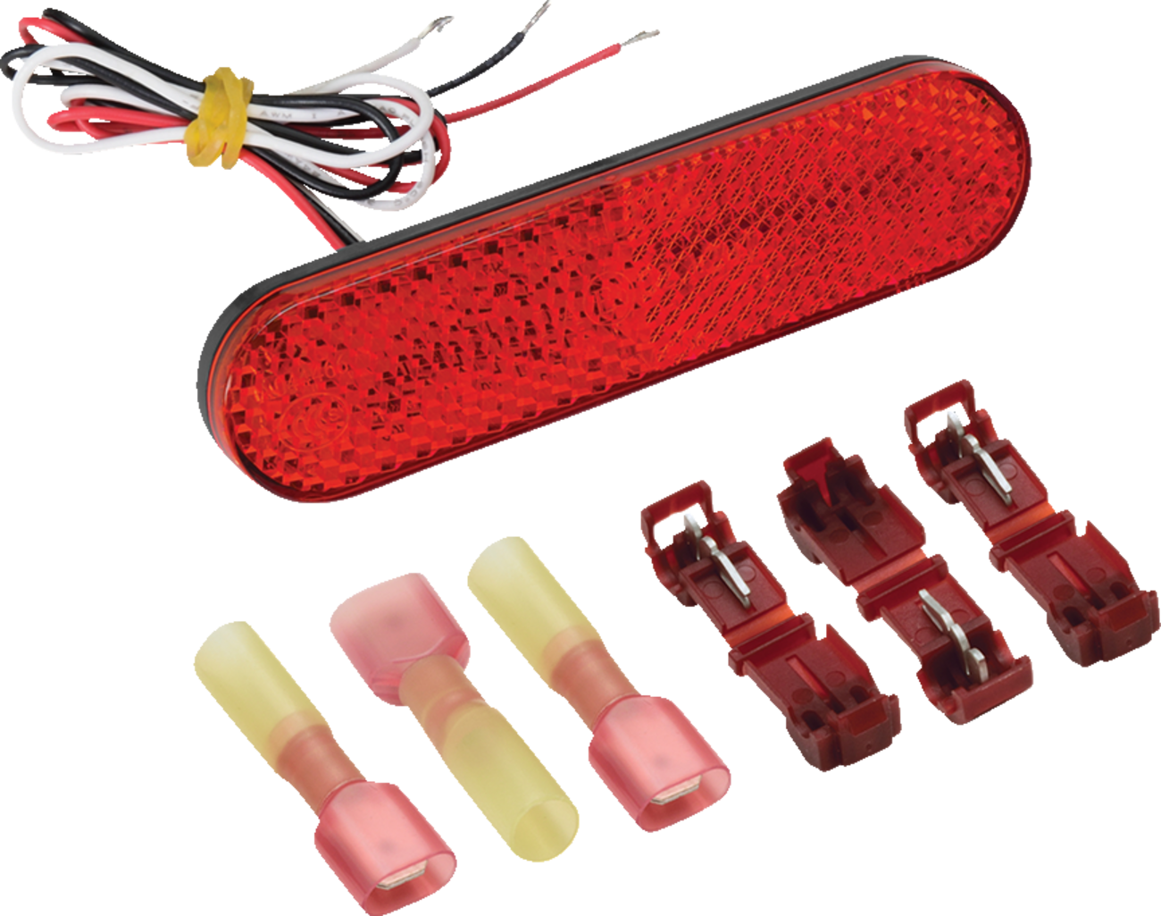 Red SHOW CHROME Marker Light for engine by Bill's Exhausts, featuring a sleek chrome finish and bright illumination.