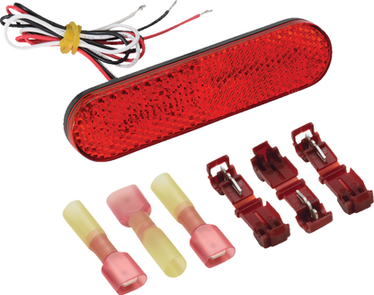 Red SHOW CHROME Marker Light for engine by Bill's Exhausts, featuring a sleek chrome finish and bright illumination.