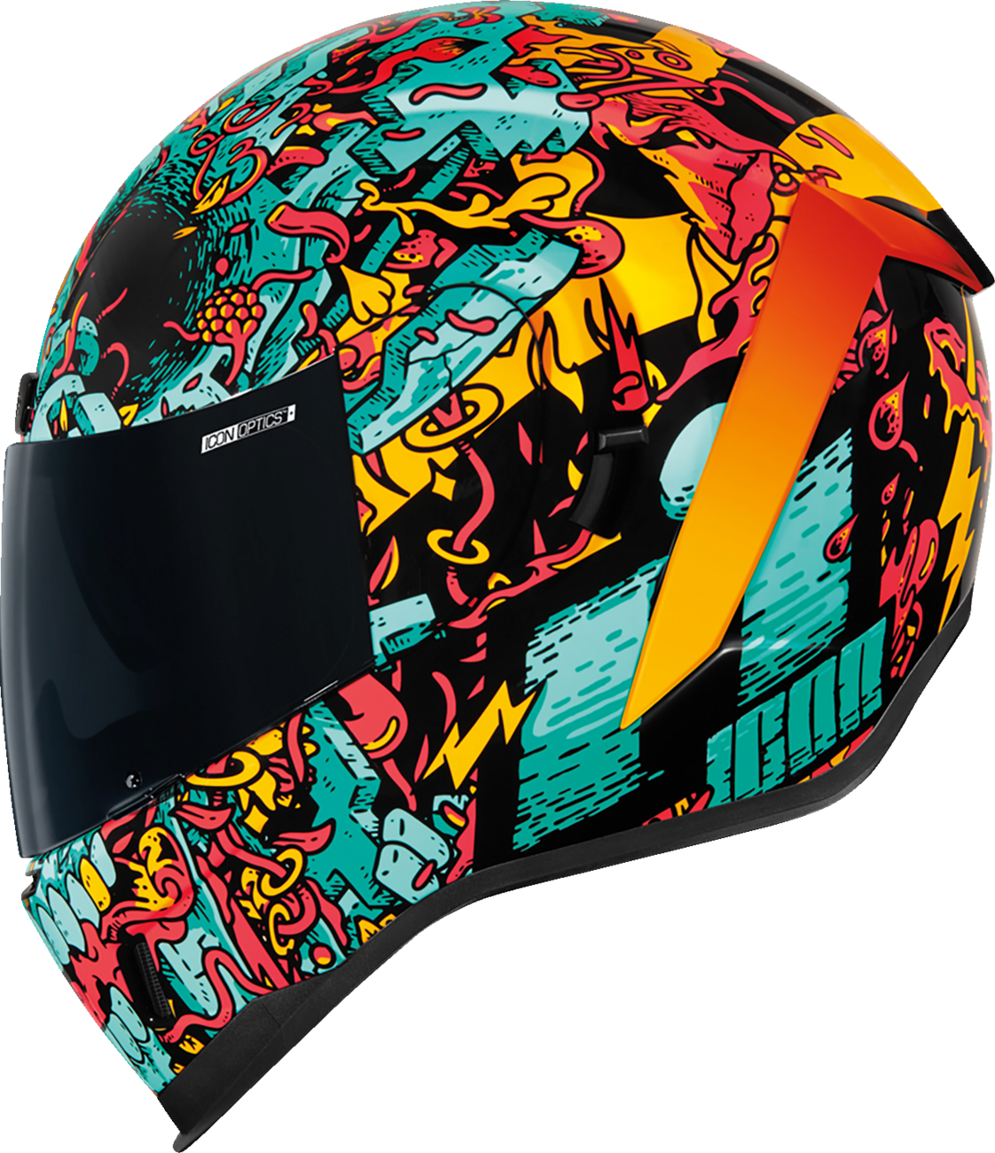 Blue ICON Airform™ Helmet with MIPS® technology, medium size, designed for safety and style, featuring Munchies branding.