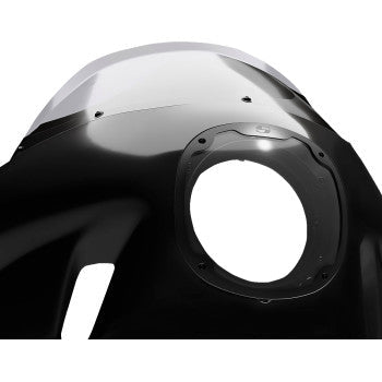 Bill's Exhausts SADDLEMEN Mini Fairing seat for FXR motorcycle, showing the sleek, contoured design and mounting points.