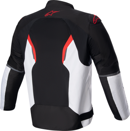 Alpinestars AST v2 Air Jacket in black, white, and red, size 4XL, featuring lightweight motorcycle jacket design