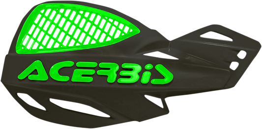 ACERBIS Handguards - Uniko - Vented - Black/Green 2072671043 - Howling Moto