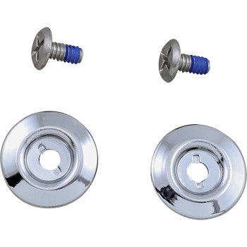 Chrome BILTWELL Gen 2 Hardware Kit SS Screw with baseplate for helmets, featuring detailed metal components and mounting hardware.