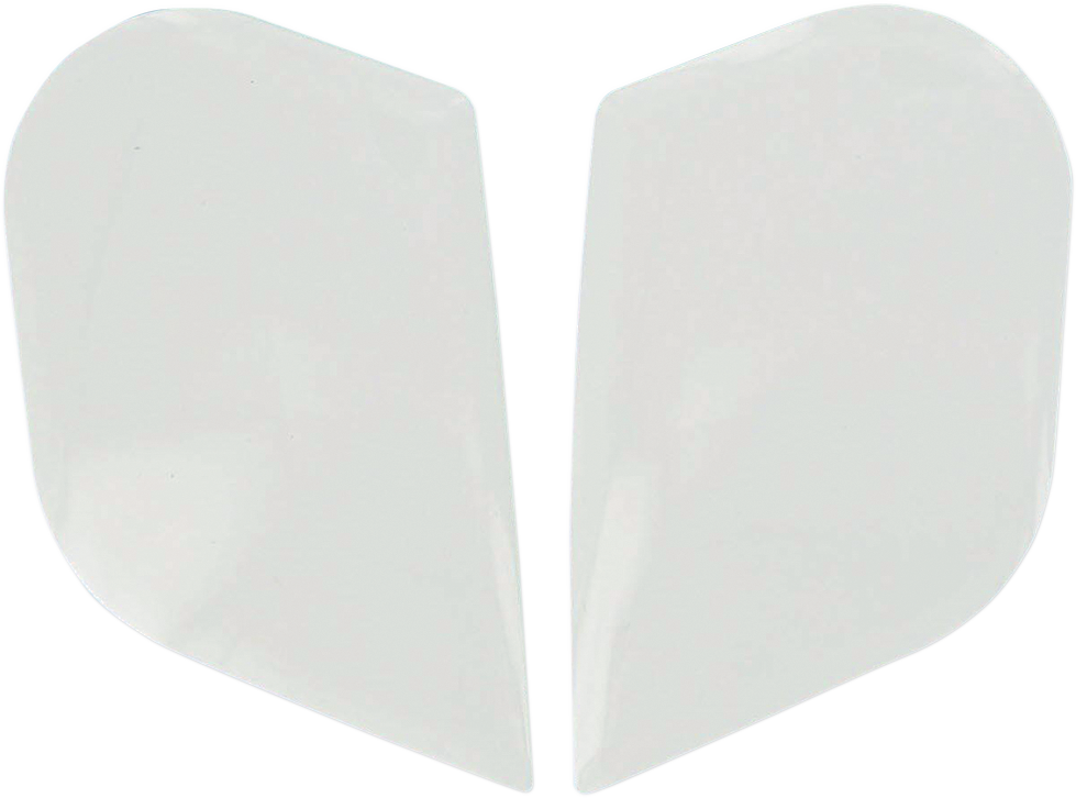 Bill's Exhausts ICON Airframe/Alliance white helmet side plates, motorcycle helmet parts with sleek design and durable material.
