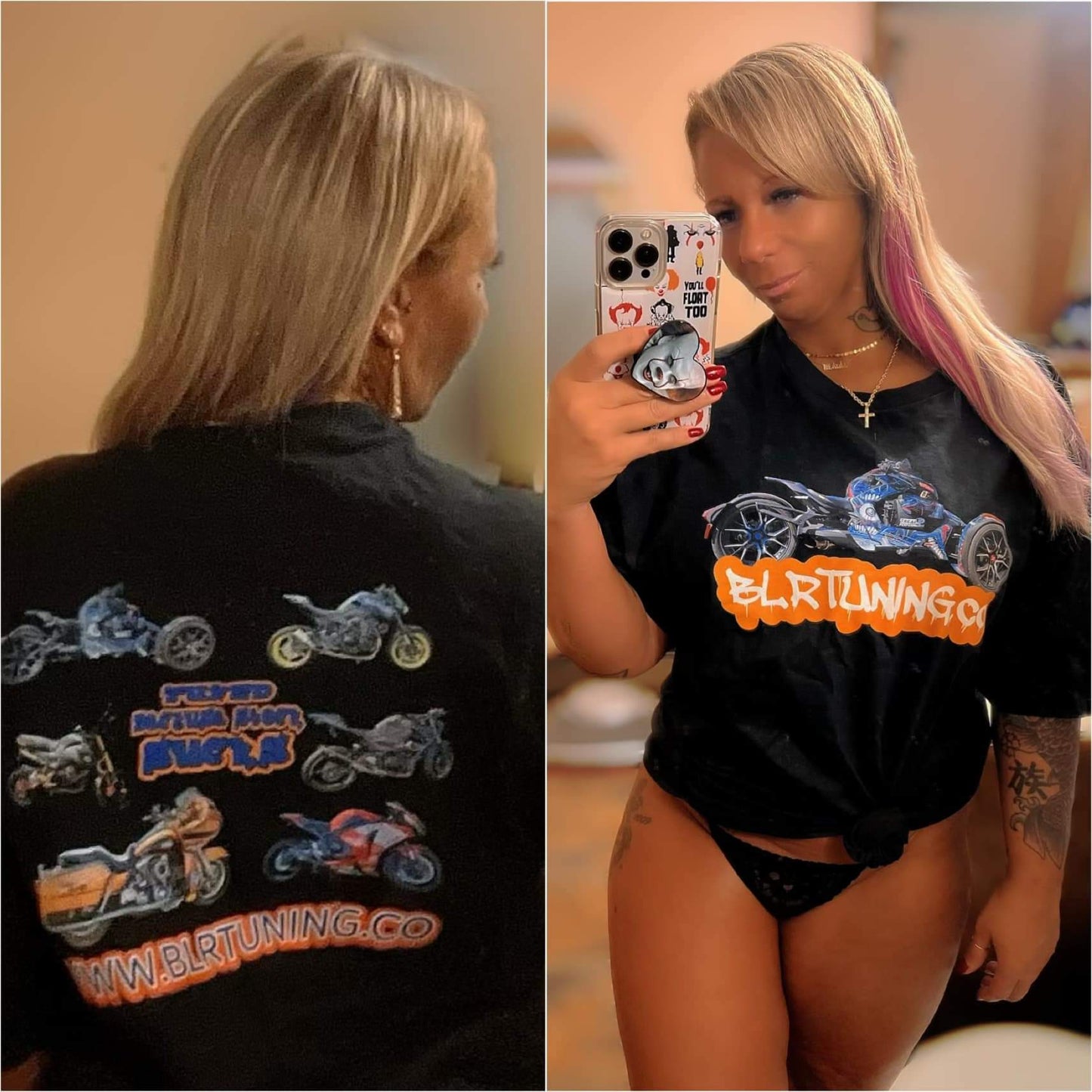 CREW NECK T-SHIRT BY BLR TUNING - Howling Moto