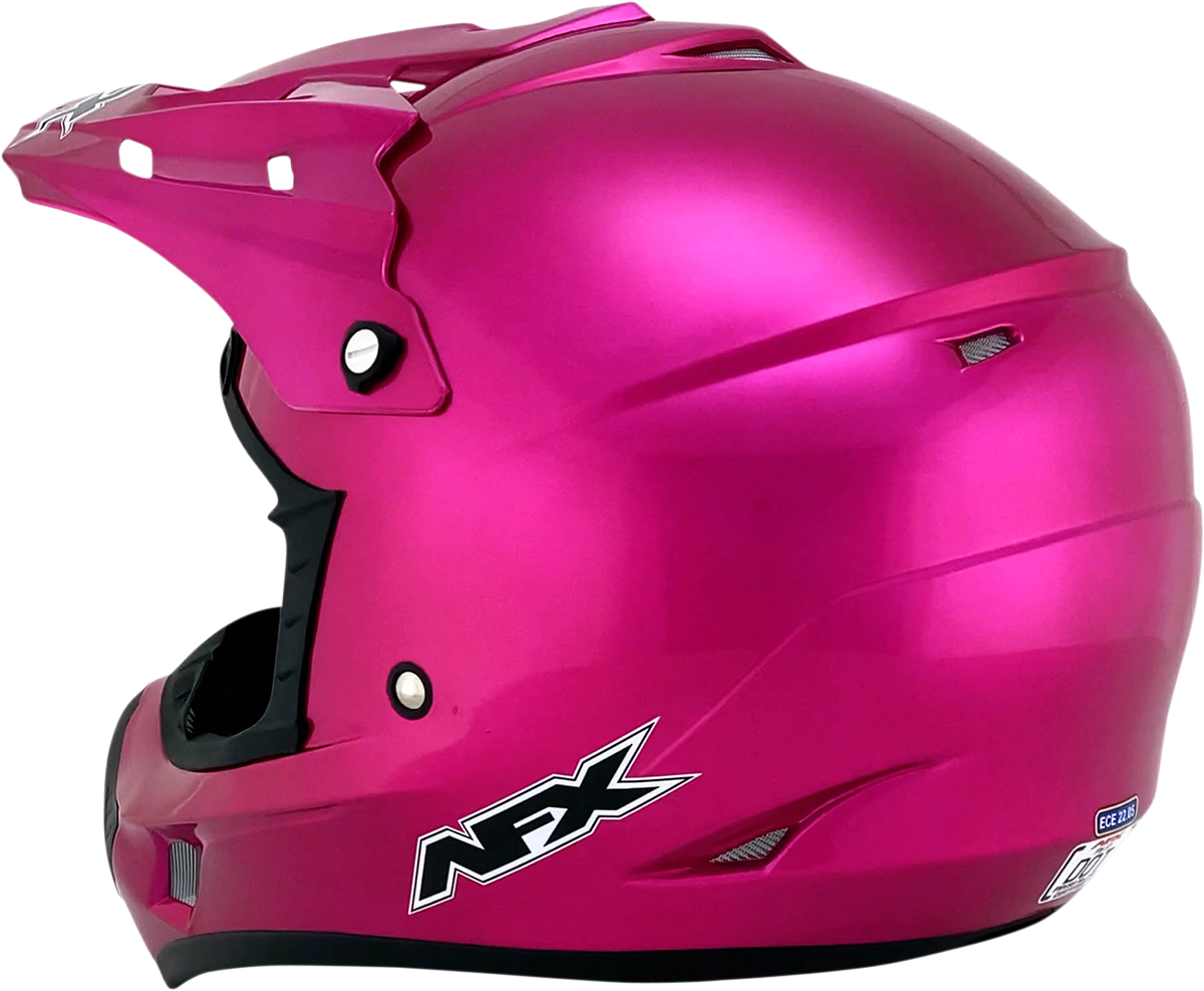 Bill's Exhausts AFX FX-17 helmet in fuchsia, XL size, featuring a sleek design and adjustable straps for a secure fit