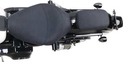Brushed S3 saddle seat pad by Saddlemens, 6-inch size, featuring textured surface and ergonomic design for motorcycle comfort.