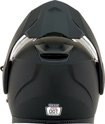 Matte black AFX FX-111DS snow helmet with electric features, size XS, showcasing sleek helmet design for winter sports.