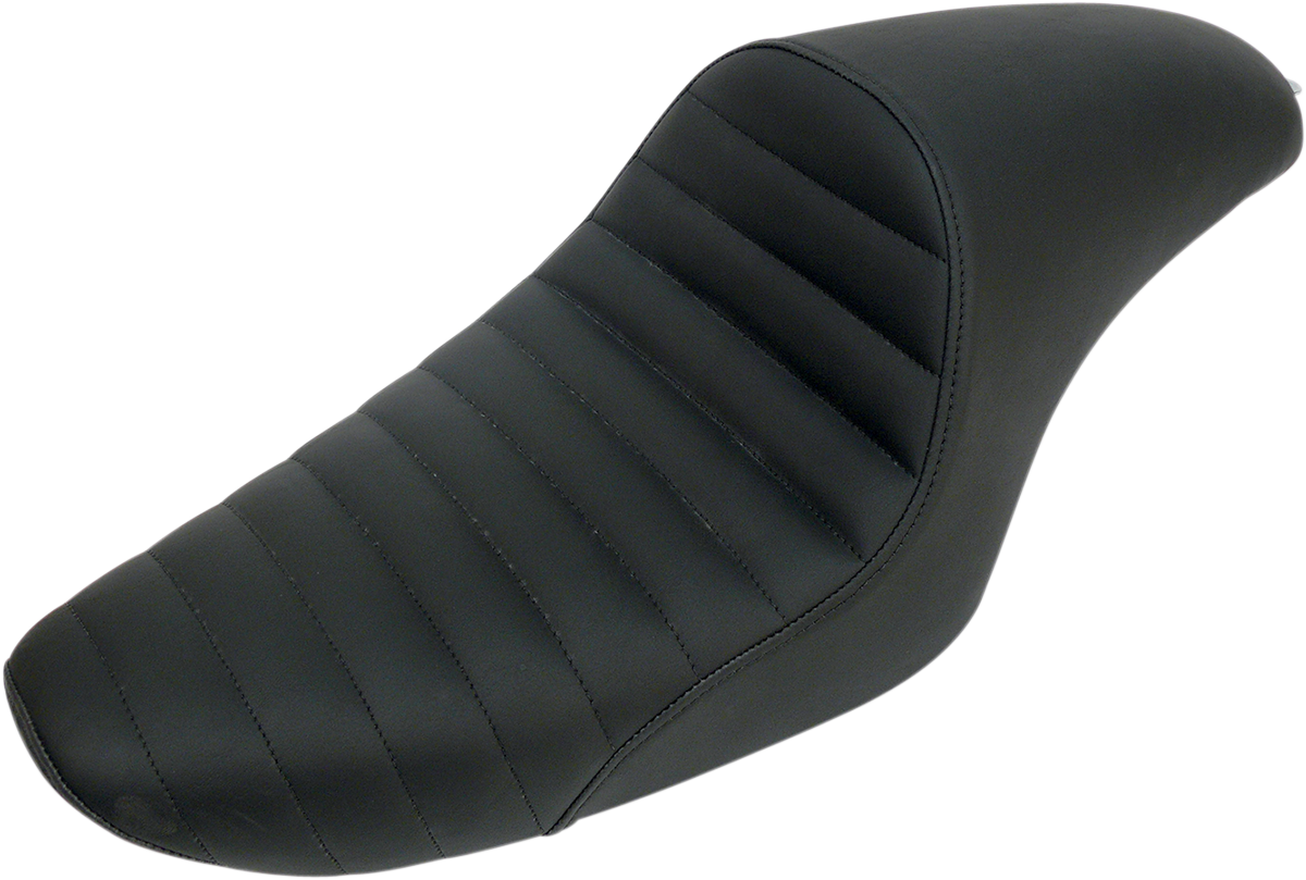 Bill's Exhausts SADDLEMEN Americano Tuck and Roll Seat XL 8585CJT, motorcycle seat with vintage-style stitching and padded design.