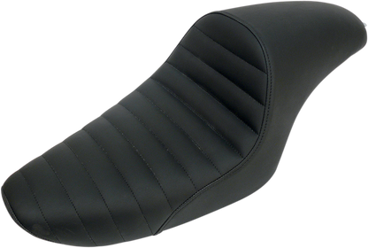 Bill's Exhausts SADDLEMEN Americano Tuck and Roll Seat XL 8585CJT, motorcycle seat with vintage-style stitching and padded design.