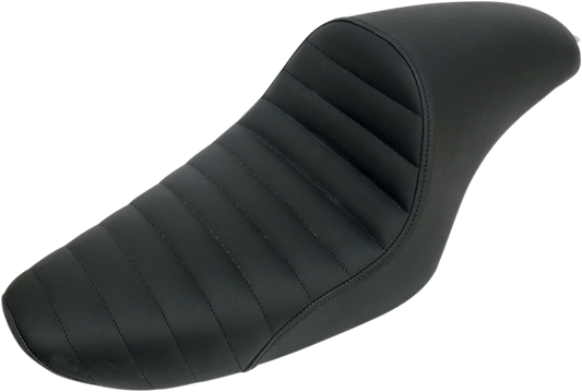 Bill's Exhausts SADDLEMEN Americano Tuck and Roll Seat XL 8585CJT, motorcycle seat with vintage-style stitching and padded design.
