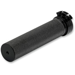 BILTWELL Whiskey black throttle tube grip for motorcycle handlebars, shown in black with textured surface.