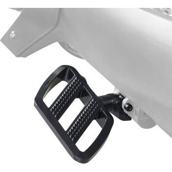 Show Chrome Combat Boards Driver Stealth Black for Ryker 2019-2024, featuring durable black finish and sturdy design.