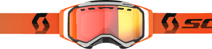 Scott Prospect Snow Cross Goggle in gray and orange with light-sensitive chrome lenses, designed for winter sports and snowboarding activities.
