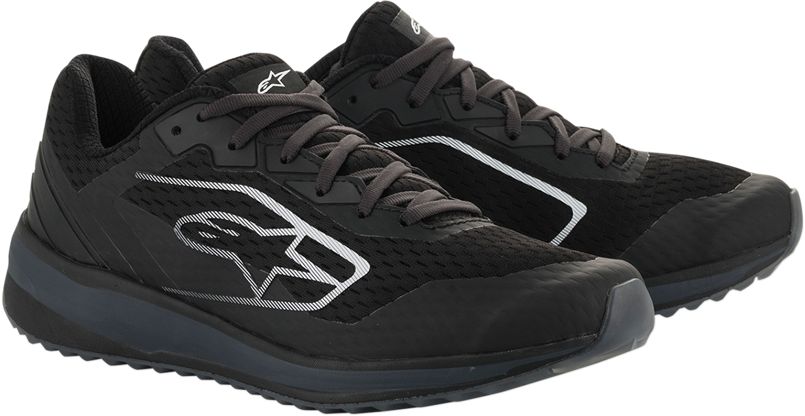 Black and dark gray Alpinestars Meta Shoes in US size 10, showcasing sporty design and durable construction.