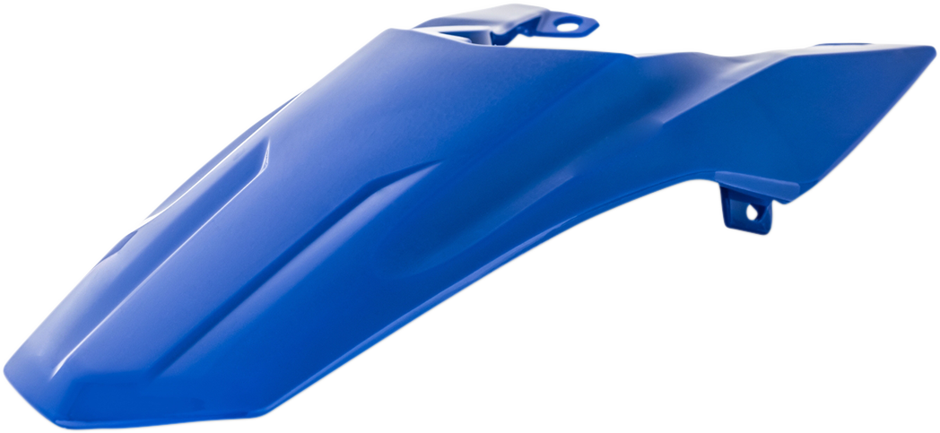 Blue Acerbis rear fender for motorcycles, designed for body protection, with a sleek finish and durable construction.