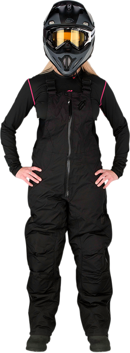 Black women's ARCTIVA Pivot Bib in 2XL from Bill's Exhausts, featuring adjustable straps and waterproof fabric.