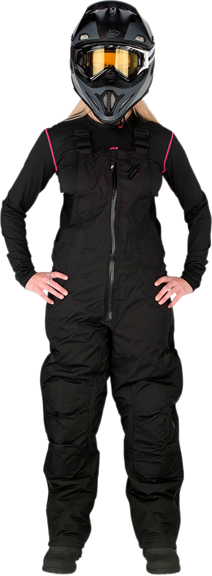 Black women's ARCTIVA Pivot Bib in 2XL from Bill's Exhausts, featuring adjustable straps and waterproof fabric.