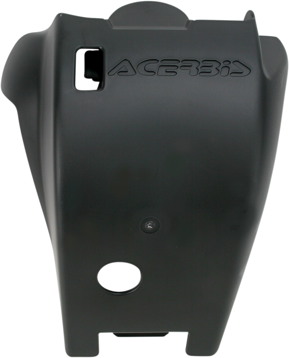 Black ACERBIS skid plate for Honda CRF 250R/450R motorcycle, designed to protect the body and engine components.