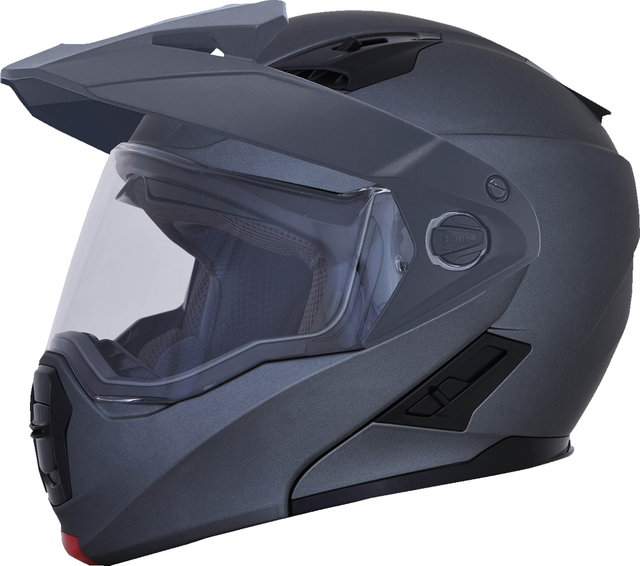 Bill's Exhausts AFX FX-111DS helmet in frost gray, small size, showing smooth helmet shell with ventilation vents and clear visor.