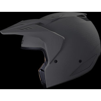 Gray ICON Elsinore™ helmet in XS size, featuring a sleek design with Monotype graphics, displayed on a neutral background.