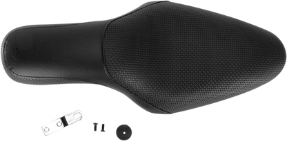 Black SADDLEMEN Profiler Basket-weave motorcycle seat for XL models from 1982 to 2003, featuring durable and stylish design.