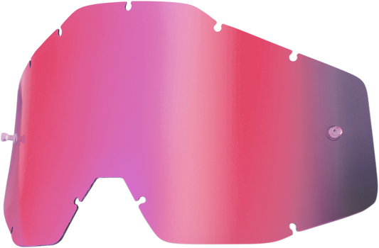 100% Accuri/Strata/Racecraft Lens - Pink Smoke Mirror 51002-016-02 - Howling Moto