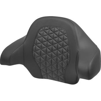 SADDLEMEN Tour-Pak Backrest Pad with Tri-Gripper for FLH/FLT motorcycles, designed for added rider comfort and support.
