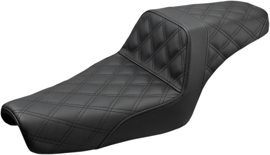 SADDLEMEN Step-Up Seat - Full Lattice Stitch - Black - XL 807-11-175 - Howling Moto