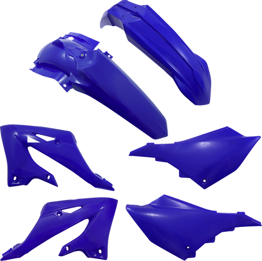 Blue Acerbis standard replacement body kit for Yamaha YZ 125/250 2022-2023 motorcycle, featuring durable plastic panels.